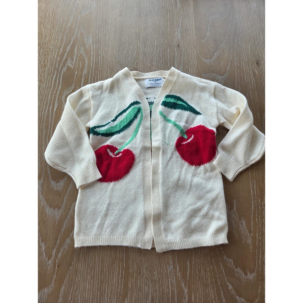 Old navy toddler girl cherry‎ sweater 3t